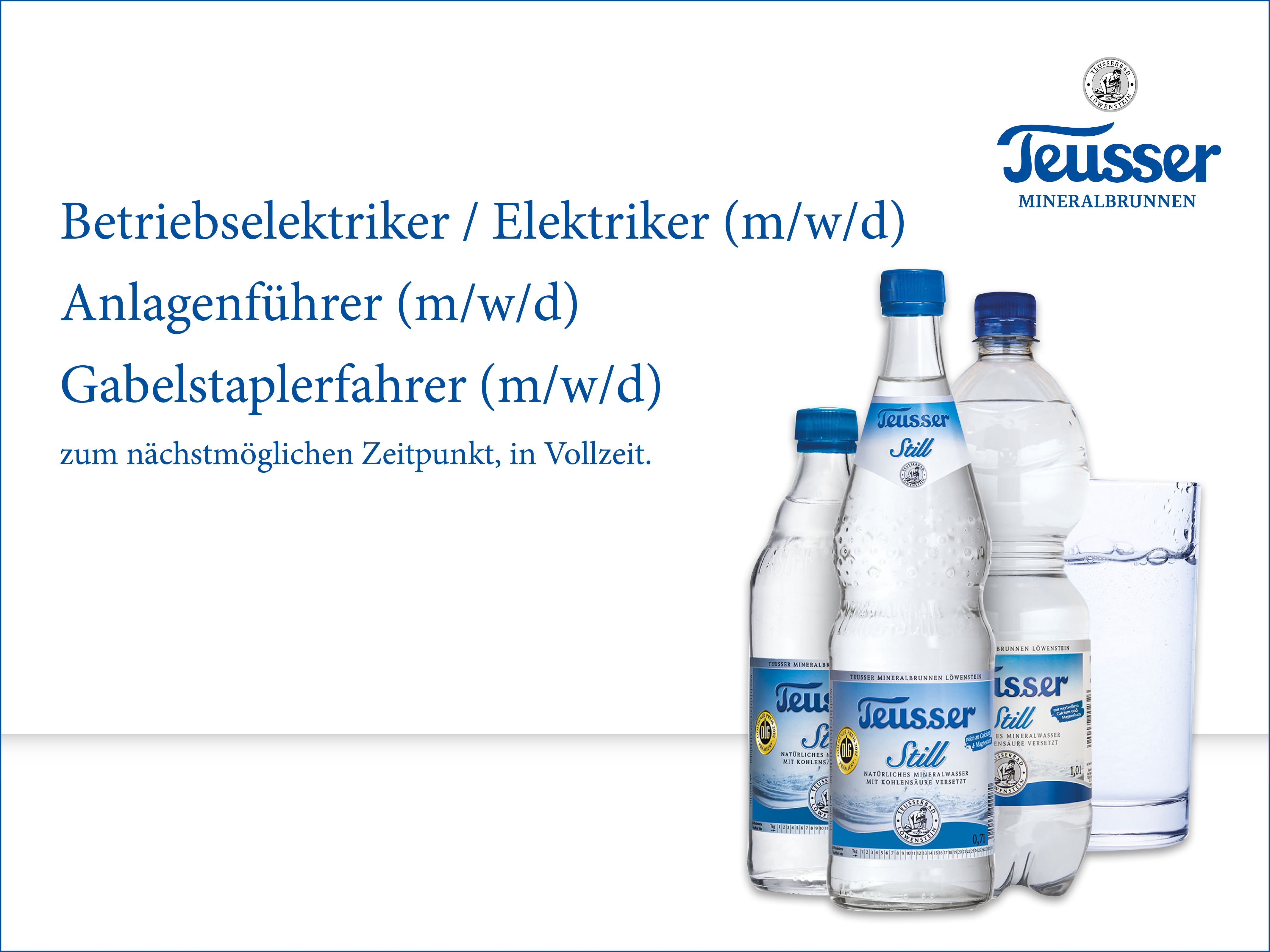 Wir suchen Mitarbeiter (m/w/d) in Vollzeit