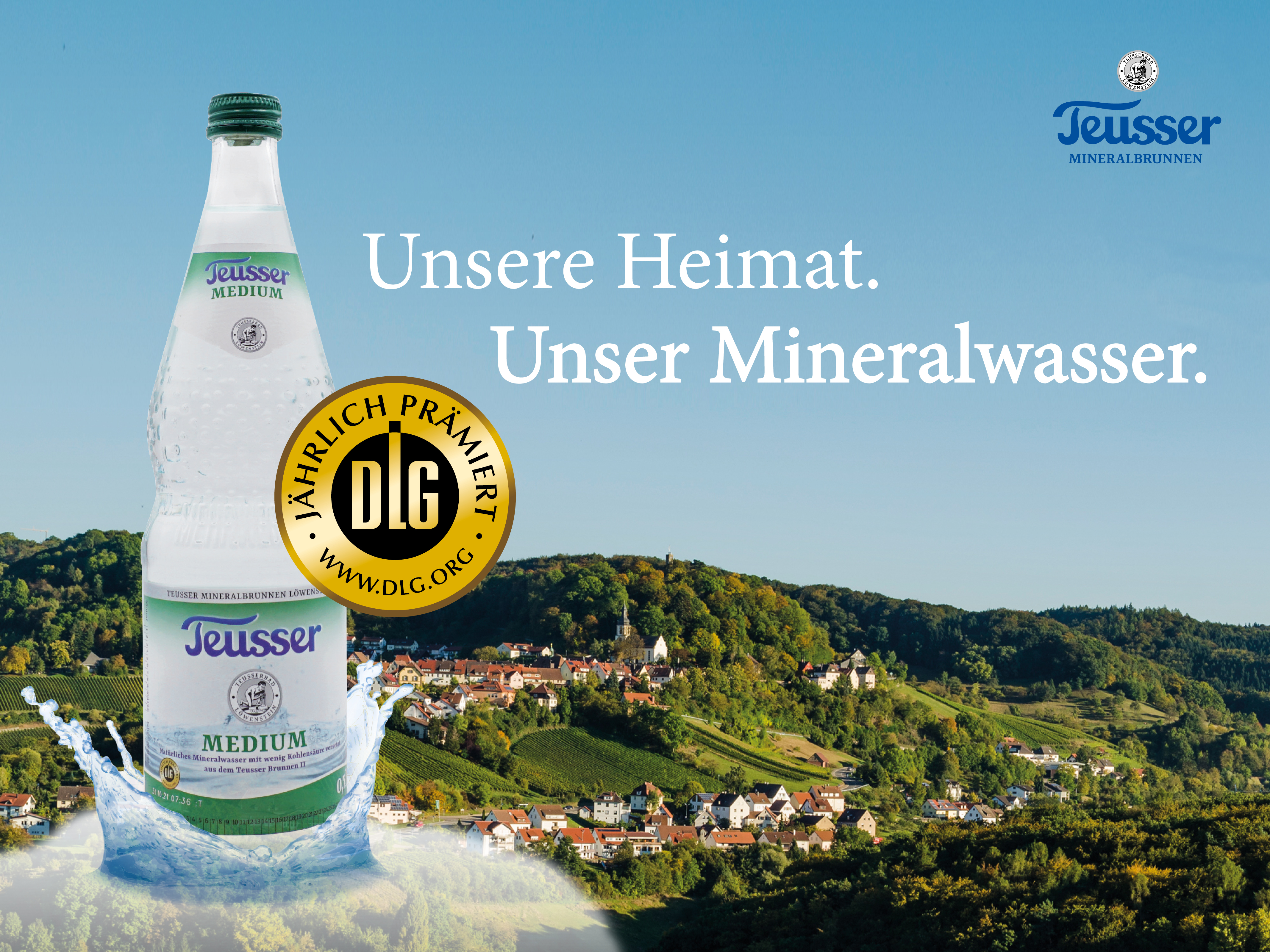 Prämierte Qualität! DLG-Goldmedaillen für Teusser Mineralbrunnen aus Löwenstein